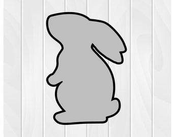 Cookie Cutter RABBIT #3 2" 2.5" 3" 3.5" 4" 4.5" 5" 3D Printed PLA Food Shapes Fondant Easter Bunny Spring Hare Forest Wildlife Animal