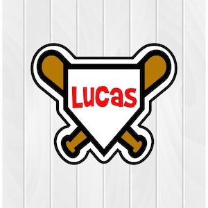 Cookie Cutter BASEBALL PLAQUE #1 2&quot; 2.5&quot; 3&quot; 3.5&quot; 4&quot; 4.5&quot; 5&quot; 3D Printed PLA Fondant Polymer Clay Summer Baseball Bat Home Plate Slugger