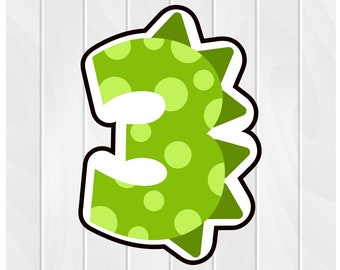 Cookie Cutter DINOSAUR NUMBER 3 2" 2.5" 3" 3.5" 4" 4.5" 5" 3D Printed PLA Fondant Polymer Clay Cutter Boy Birthday Numerals Dino Numbers