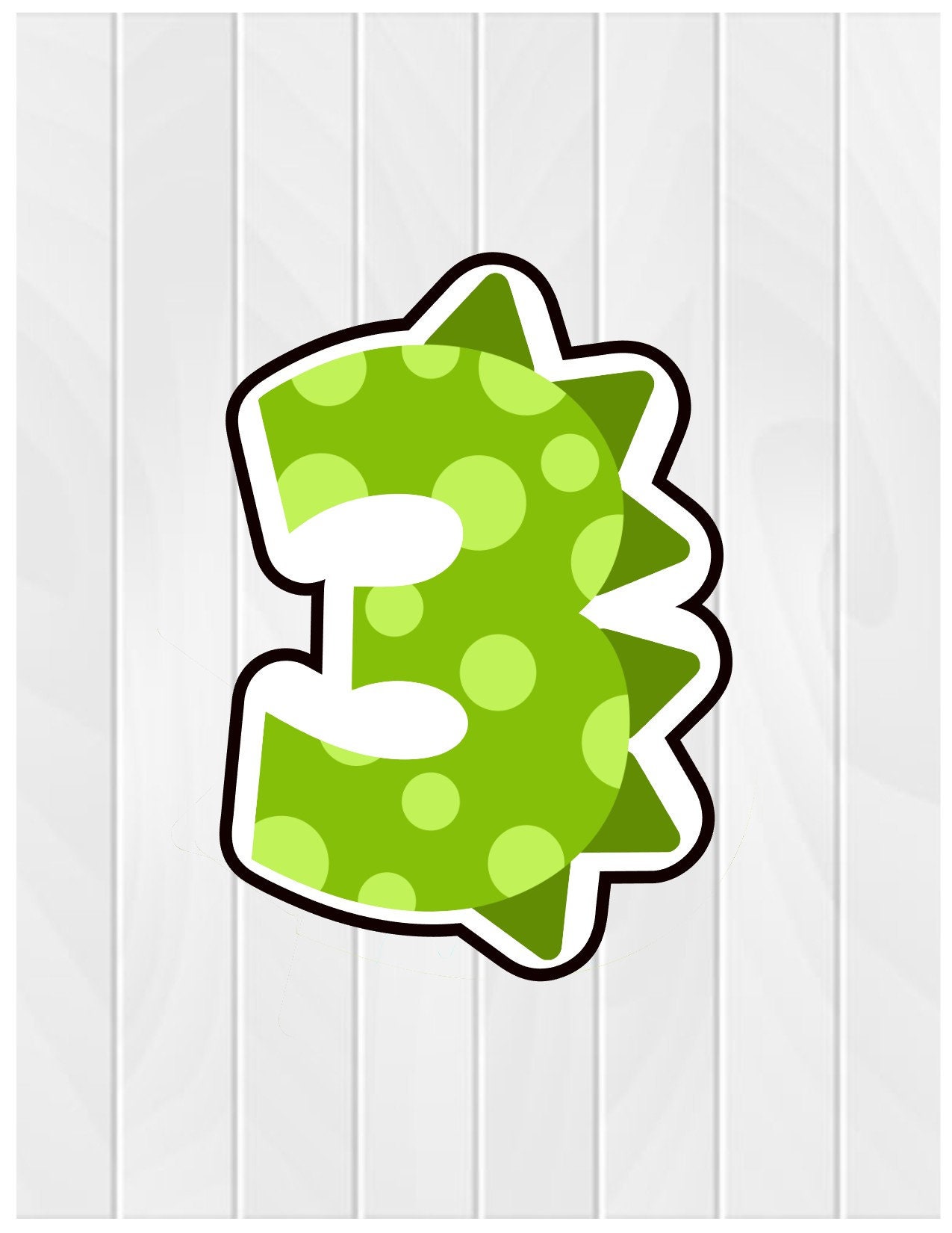 Cookie Cutter DINOSAUR NUMBER 3 2