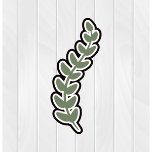 Cookie Cutter LEAF BRANCH #7 2&quot; 2.5&quot; 3&quot; 3.5&quot; 4&quot; 4.5&quot; 5&quot; 3D Printed PLA Fondant Food Shapes Polymer Clay Cutter Flowers Floral Greenery