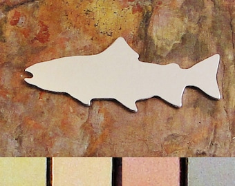 20 qty 2" LARGE SALMON Stamping Blanks *Choose Your Metal* Aluminum Brass Copper Fish Tackle Box Lure Fishing Wildlife
