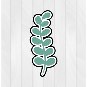 Cookie Cutter LEAF BRANCH #8 2&quot; 2.5&quot; 3&quot; 3.5&quot; 4&quot; 4.5&quot; 5&quot; 3D Printed PLA Fondant Food Shapes Polymer Clay Cutter Flowers Floral Greenery