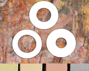 1 inch Washer Stamping Blanks 14G 16G 18G 20G Aluminum Brass Copper OD 1" ID 3/8" 1/2" 5/8" Tumbled Metal Washers