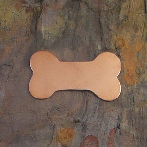 5 Deburred 18G Copper 1 1/4&quot; inch X 11/16&quot; Dog Bone Stamping Blanks