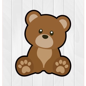Cookie Cutter TEDDY BEAR #2 2&quot; 2.5&quot; 3&quot; 3.5&quot; 4&quot; 4.5&quot; 5&quot; 3D Printed PLA Food Shapes Fondant Food Shapes Clay Cutter