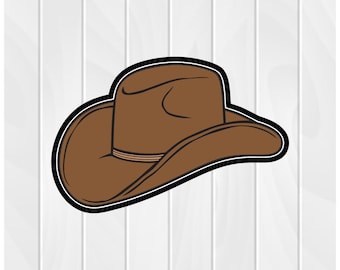 Cookie Cutter COWBOY HAT #1 2" 2.5" 3" 3.5" 4" 4.5" 5" 3D Printed PLA Cow Boy Cowgirl Wild West Western Ranch Country
