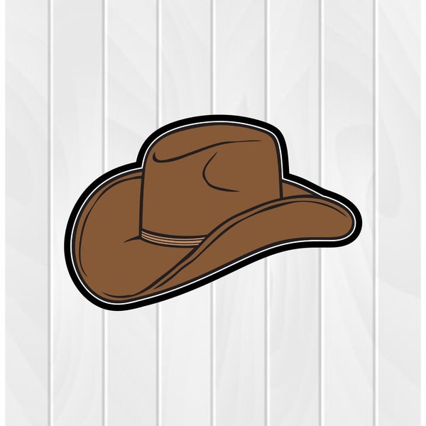 Cookie Cutter COWBOY HAT #1 2" 2.5" 3" 3.5" 4" 4.5" 5" 3D Printed PLA Cow Boy Cowgirl Wild West Western Ranch Country