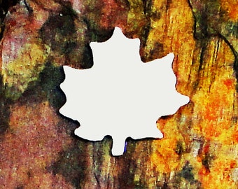 MAPLE LEAF Stamping Blanks 20 qty 1" *Choose Your Metal* Aluminum Brass Bronze Copper Forest Woodlands Tree Fall 18G 20G 24G