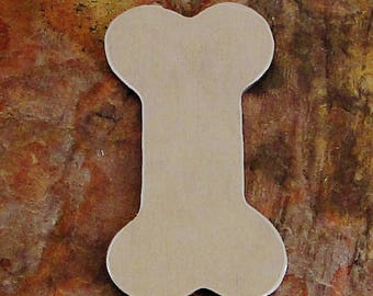 Qty *10* 2" XL BONE *Choose Your Metal* Aluminum Brass Bronze Copper Stamping Blanks Dog Pet ID Tag Puppy Jewelry Deburred