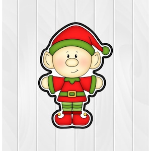 Cookie Cutter ELF #1 2" 2.5" 3" 3.5" 4" 4.5" 5" 3D Printed PLA Food Shapes Fondant Shapes Winter Holidays Christmas
