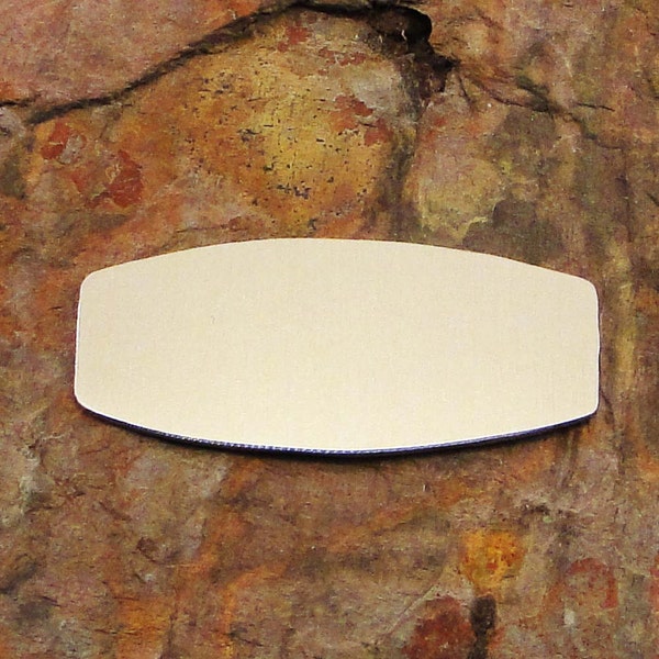 20 Deburred 2" Name ID TAG *Choose Your Metal* Aluminum Brass Bronze Copper Stamping Blanks  Geometric Oval Enameling