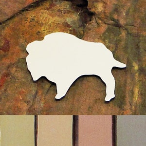 1 1/2 BISON 5 qty Stamping Blanks 18G 20G 24G Aluminum Brass Bronze Copper Finished Enameling Hand Stamped Metal Shapes image 1