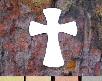 10 Qty 1 1/2" WESTERN CROSS Stamping Blanks Aluminum Brass Bronze Copper Nickel Silver 18G 20G 24G Finished Enameling Livestock Country