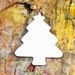 CHRISTMAS TREE Large Stamping Blanks 5 qty 18G Aluminum 2 1/4' x 1 7/8' ornament sized Pine Winter Holiday Seasonal Decoration Gift Deburred 