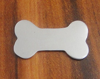 20 Qty 3/4" Dog Bone Stamping Blanks *Choose Your Metal* Aluminum Brass Bronze Copper Enameling Etching Deburred Finished