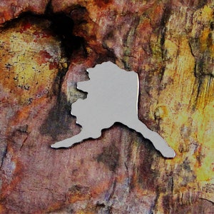 1 1/4&quot; ALASKA Stamping Blanks Aluminum Brass Bronze Copper 18G 20G 24G State Stamping Blanks