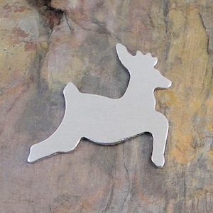 10 Deburred 18G Aluminum 1 1/4&quot; x 1 1/4&quot; REINDEER Stamping Blanks