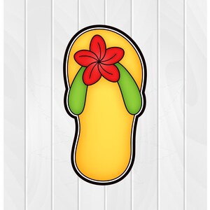 Cookie Cutter FLIP FLOP #1 2&quot; 2.5&quot; 3&quot; 3.5&quot; 4&quot; 4.5&quot; 5&quot; 3D Printed PLA Fondant Food Shapes Polymer Clay Cutter Summer Vacation Beach Pool