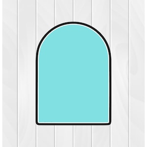 Cookie Cutter ARCH #1 2&quot; 2.5&quot; 3&quot; 3.5&quot; 4&quot; 4.5&quot; 5&quot; 3D Printed PLA Food Shapes Fondant Tall Rainbow Plaque