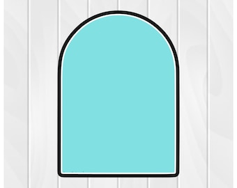 Cookie Cutter ARCH #1 2" 2.5" 3" 3.5" 4" 4.5" 5" 3D Printed PLA Food Shapes Fondant Tall Rainbow Plaque