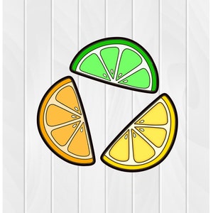 Cookie Cutter CITRUS WEDGE #1 2&quot; 2.5&quot; 3&quot; 3.5&quot; 4&quot; 4.5&quot; 5&quot; 3D Printed PLA Fondant Food Shapes Polymer Clay Cutter Lemon Lime Orange