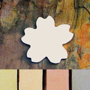 1&quot; FLOWER Stamping Blanks 18G 20G 24G Aluminum Brass Bronze Copper Finished Enameling Stamped Metal Shapes Cherry Blossom