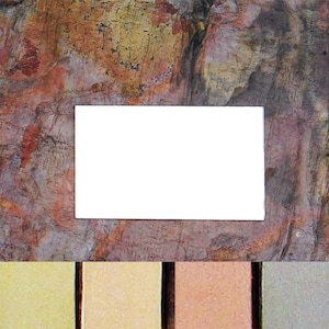 May include: A white rectangular card mockup on a textured, multi-colored background. The background has shades of brown, red, orange, and gray. The card is blank and ready for your design.