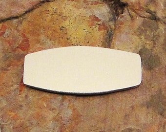 10 Deburred 1 1/2" Name ID TAG *Choose Your Metal* Aluminum Brass Bronze Copper Stamping Blanks  Geometric Oval Enameling