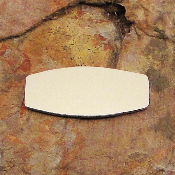 20 Deburred 1 1/2" Name ID TAG *Choose Your Metal* Aluminum Brass Bronze Copper Stamping Blanks  Geometric Oval Enameling