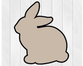 Cookie Cutter RABBIT #2 2" 2.5" 3" 3.5" 4" 4.5" 5" 3D Printed PLA Food Shapes Fondant Easter Bunny Spring Hare Forest Wildlife Animal