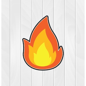 Cookie Cutter FLAME #1 2" 2.5" 3" 3.5" 4" 4.5" 5" 3D Printed PLA Fondant Food Shapes Polymer Clay Cutter Flames Firefighter Fire Campfire