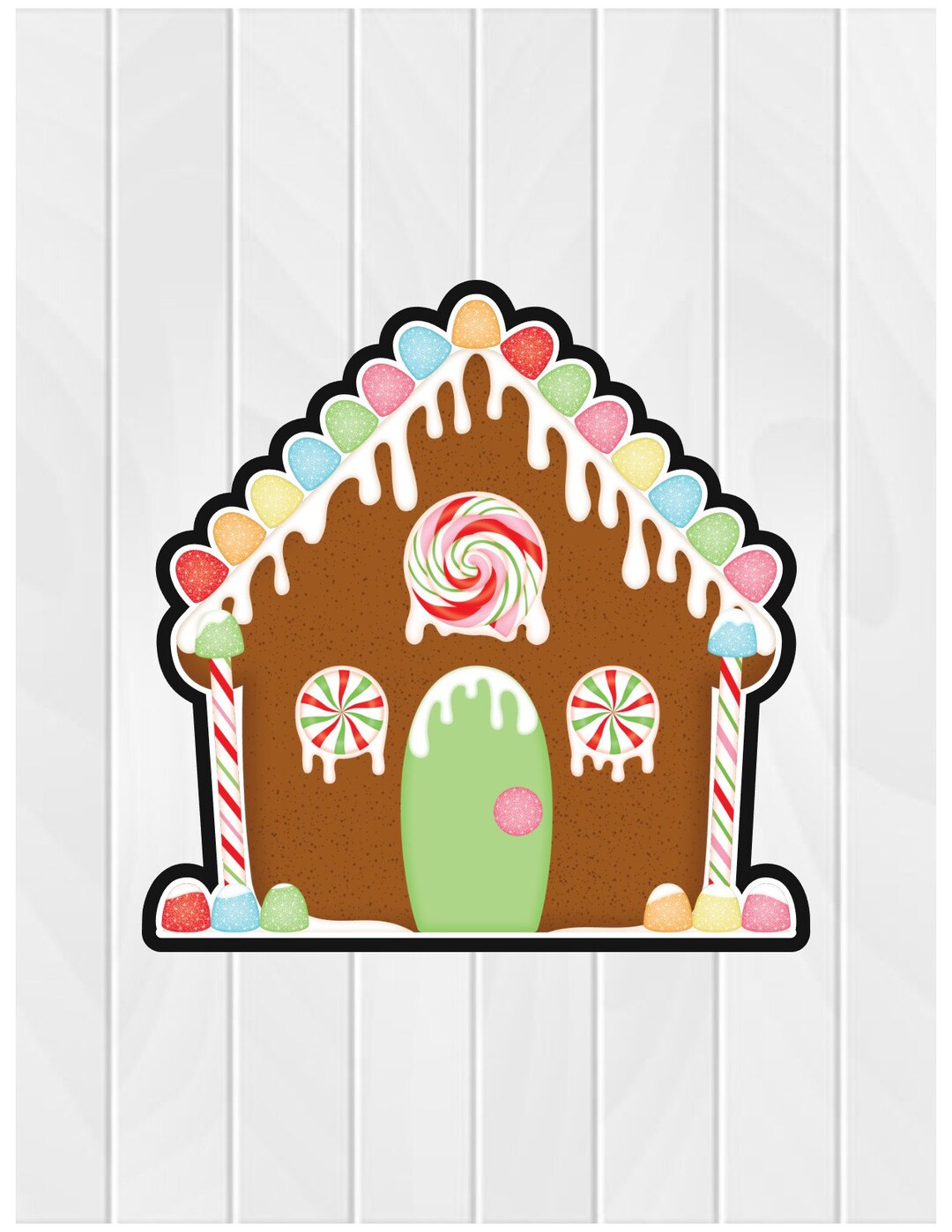 Cookie Cutter GINGERBREAD HOUSE 1 2 2.5 3 3.5 4 4.5 5 3D Printed PLA