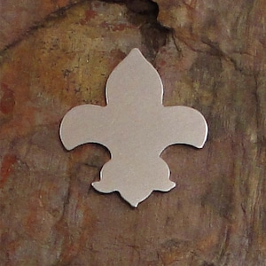 10 Deburred 1 1/4&quot; FLEUR DE LIS *Choose Your Metal*  Aluminum Brass Bronze Copper Stamping Blanks Stamping Blanks