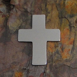 10 Deburred 18G Aluminum 1 1/4&quot; inch X 1 1/2&quot; CROSS Stamping Blanks