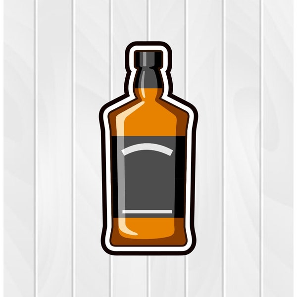 Cookie Cutter WHISKEY BOTTLE #1 2" 2.5" 3" 3.5" 4" 4.5" 5"  3D Printed PLA Food Shapes Fondant Food Clay Cutter Alcohol Liquor