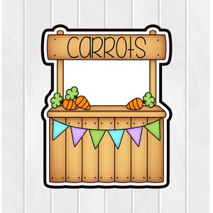 Cookie Cutter CARROT STAND #1 2" 2.5" 3" 3.5" 4" 4.5" 5" 3D Printed PLA Farmstand Farm Stand Farmers Market Vegetable Veggie Garden Easter