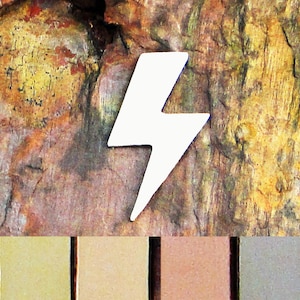 1 3/8&quot; LIGHTNING BOLT Stamping Blanks Aluminum Brass Copper 18G 20G 24G Finished Enameling