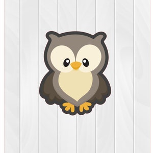 Cookie Cutter OWL #1 2&quot; 3&quot; 4&quot; 5&quot; 3D Printed PLA Food Shapes Fondant Food Shapes Clay Cutter Woodland Animal Forest