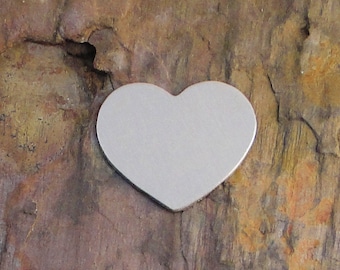 20 Deburred 3/4" CHUBBY HEART *Choose Your Metal* Aluminum Brass Bronze Copper Nickel Silver Stamping Blanks