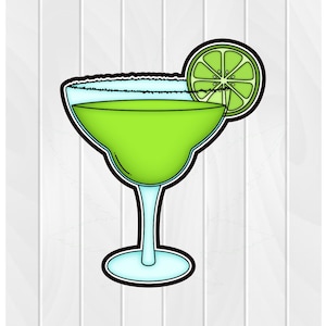 Cookie Cutter MARGARITA #1 2&quot; 2.5&quot; 3&quot; 3.5&quot; 4&quot; 4.5&quot; 5&quot; 3D Printed PLA Fondant Food Shapes Polymer Clay Cutter Summer Vacation Tropical Drink