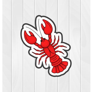 Cookie Cutter CRAWFISH #2 2" 2.5" 3" 3.5" 4" 4.5" 5" 3D Printed PLA Food Shapes Fondant Food Shapes Lobster Mardi Gras Crawfish Boil