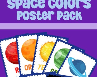 Space Colors Poster Pack – Planets Classroom Learning (Digital Download)