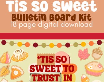 Tis so Sweet to Trust in Jesus - Christian Fall Bulletin Board Kit