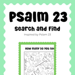 Salmo 23: Scheda di ricerca e ritrovamento: attività per la chiesa dei bambini (download digitale)