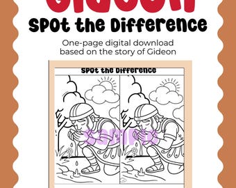 Gideon Find the Difference Activity Sheet - Digital Download