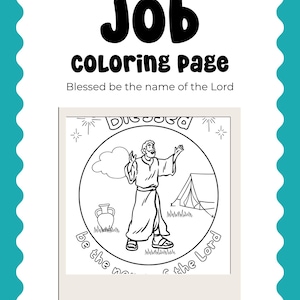 Job - Bible character coloring sheet