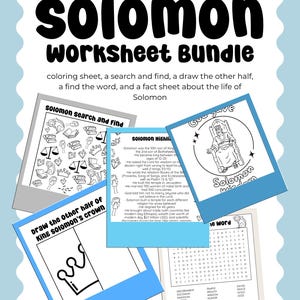 Solomon Worksheet Bundle