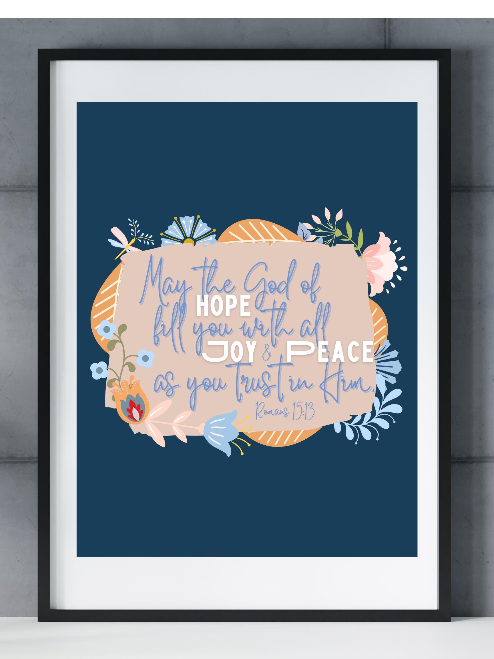 God of Hope - Romans 15:13 Art Digital Download - Etsy