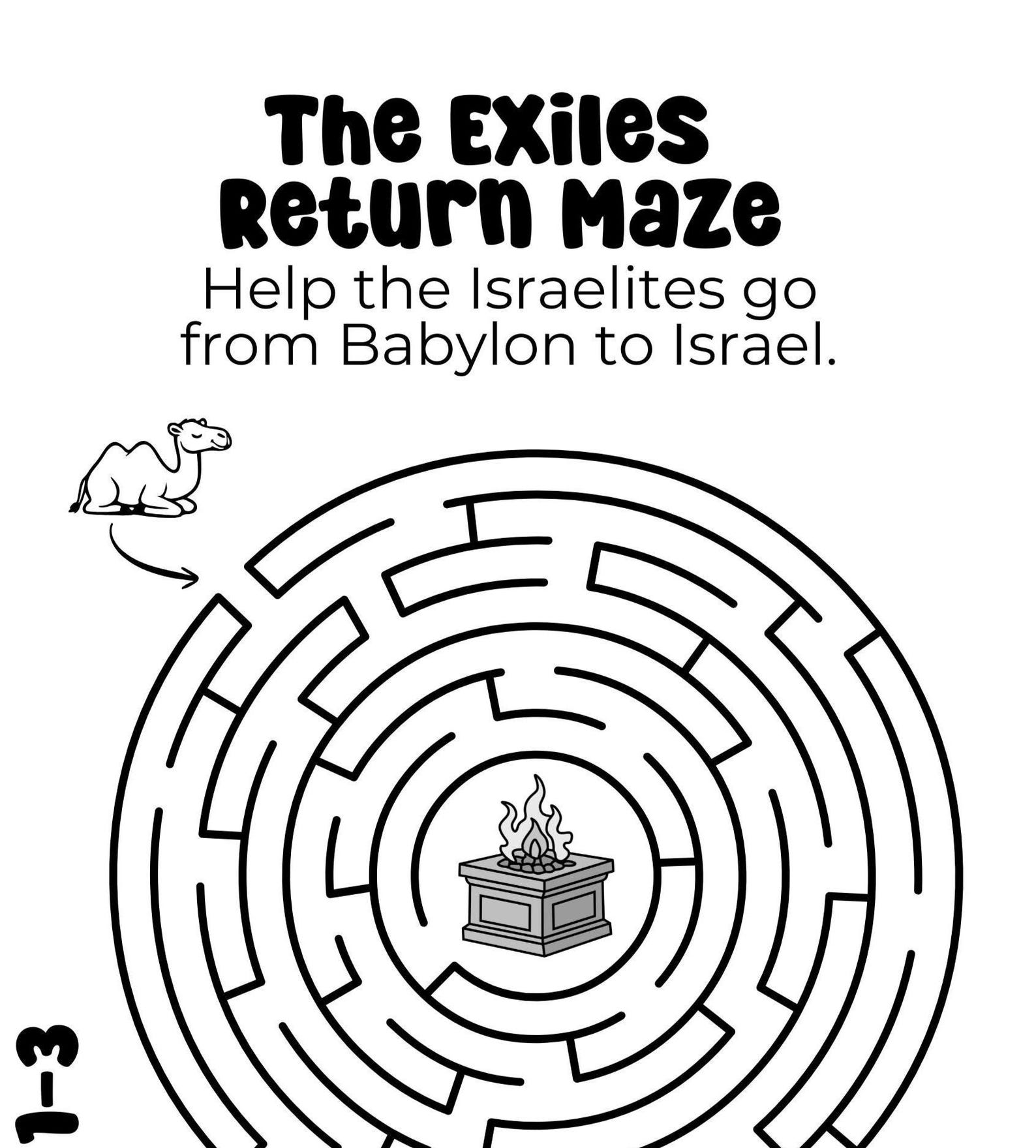 Exiles Return Activity Sheet Bundle - Ezra 1-3 Bible Lesson (5 Page) - Etsy